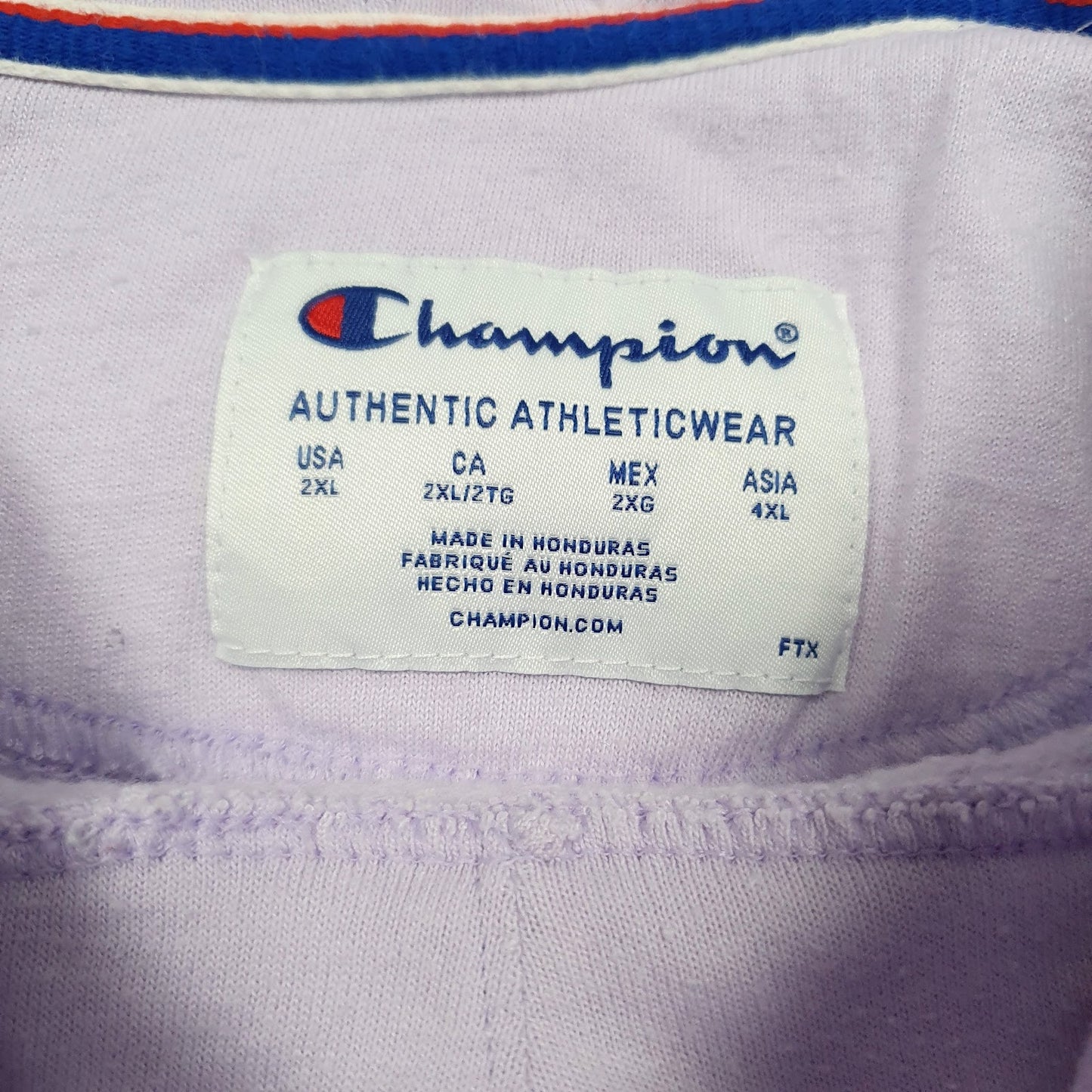 Womens Purple Champion Spellout Hoodie Jumper