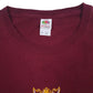 Mens Burgundy Fruit Of The Loom Indian Hills Warriors Football  T Shirt