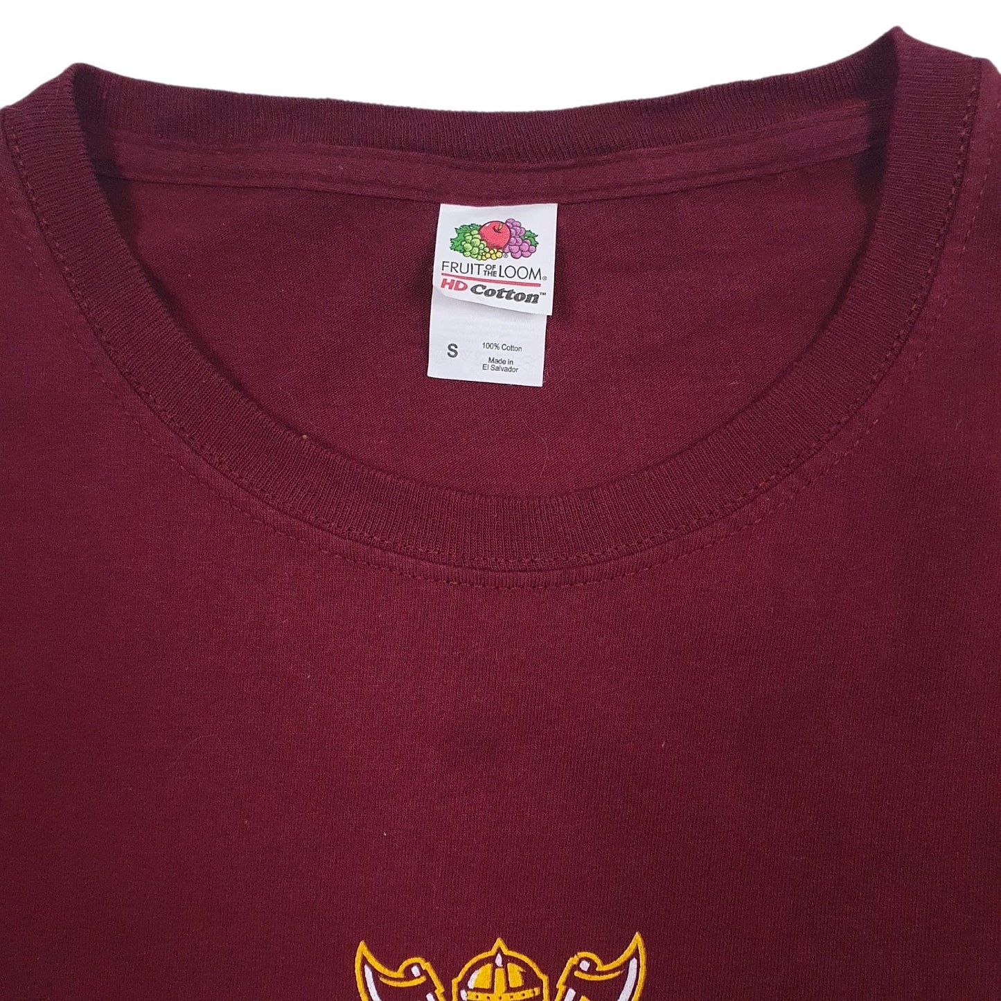 Mens Burgundy Fruit Of The Loom Indian Hills Warriors Football  T Shirt