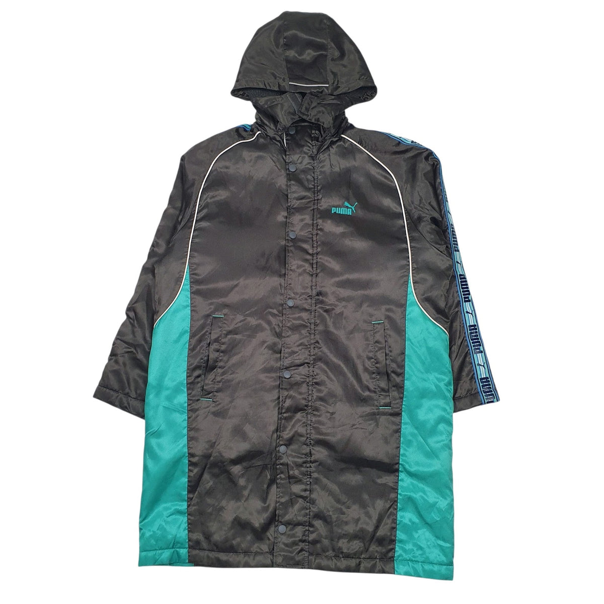 Mens Grey Puma Longline Fleece Lined  Coat