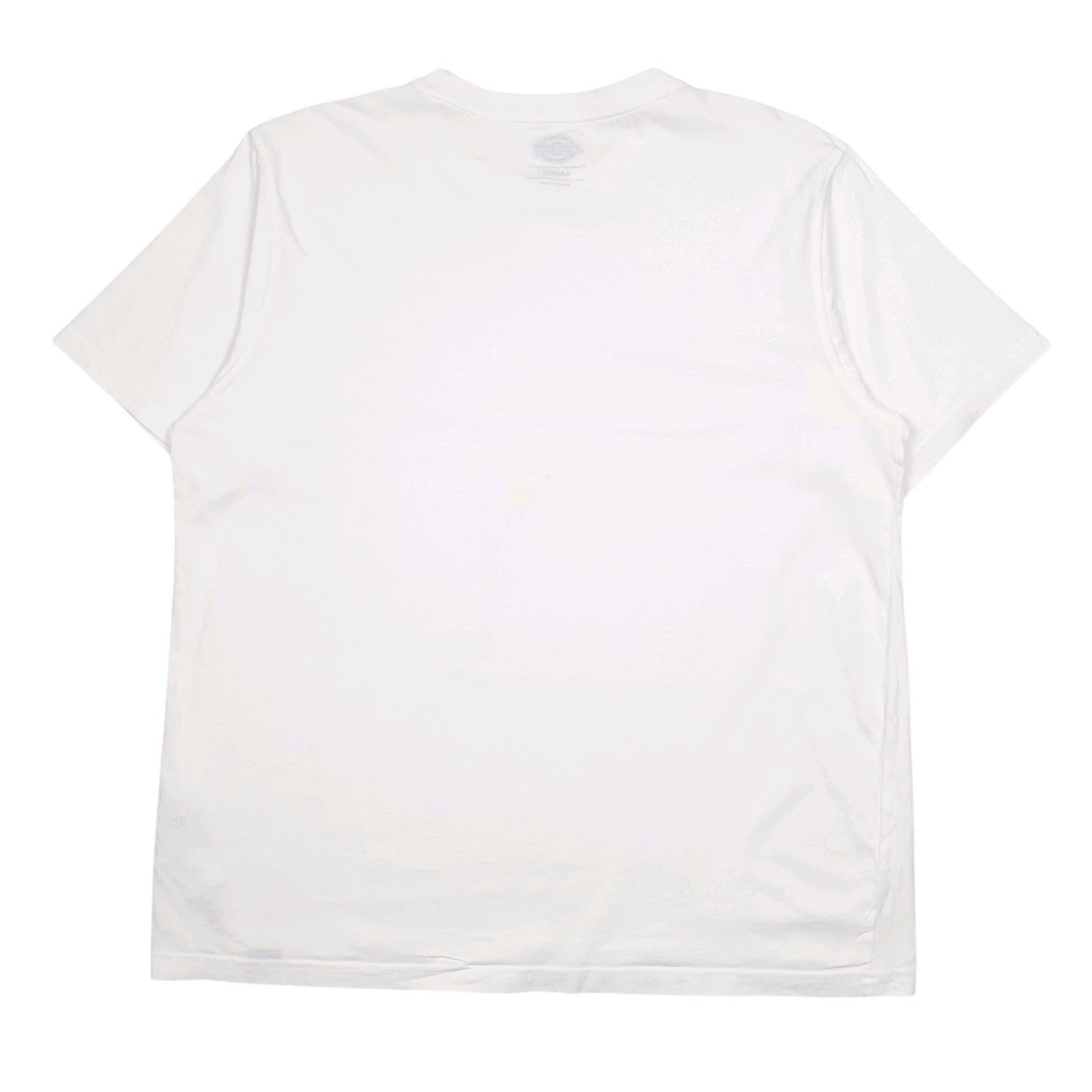 Mens White Dickies   T Shirt