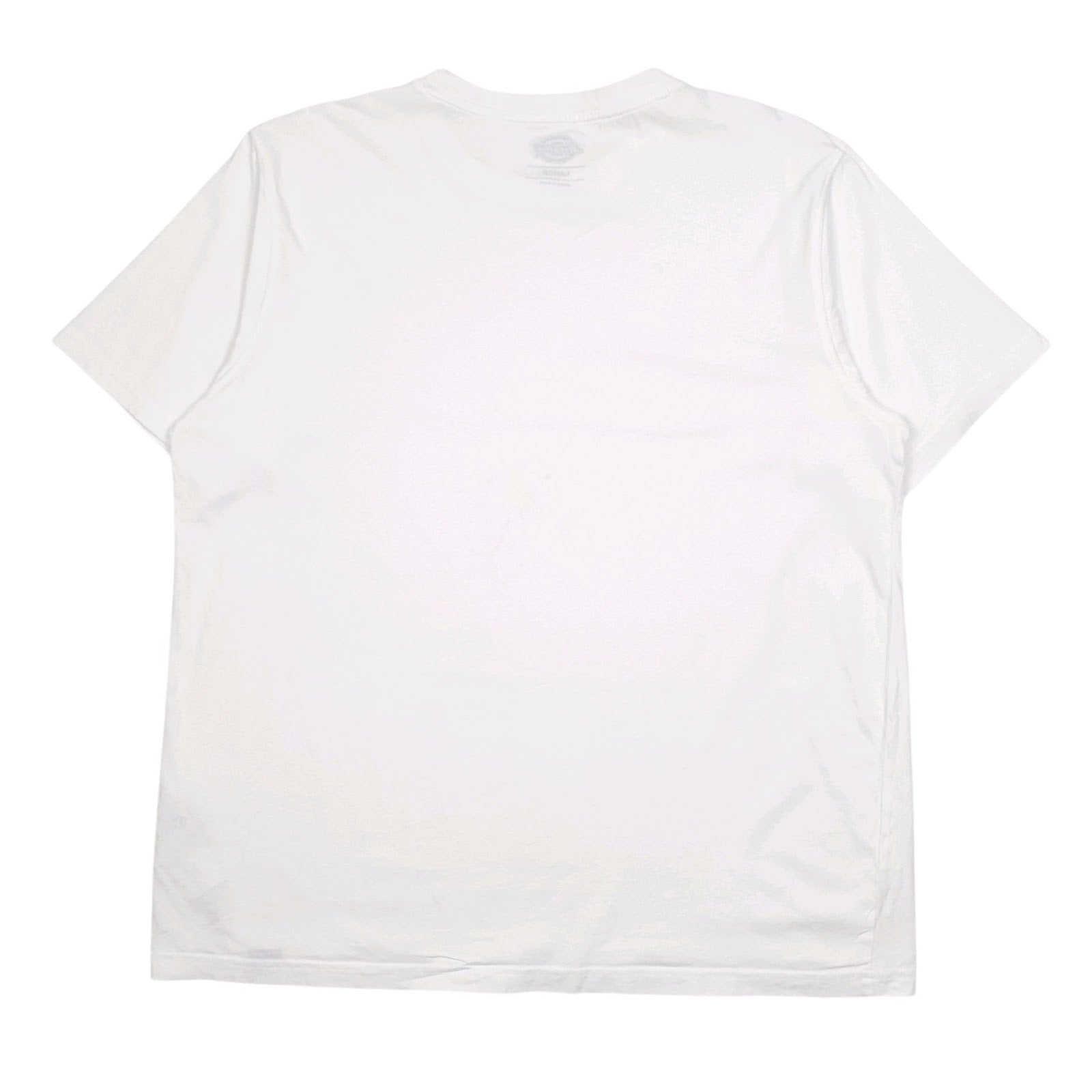 Mens White Dickies   T Shirt