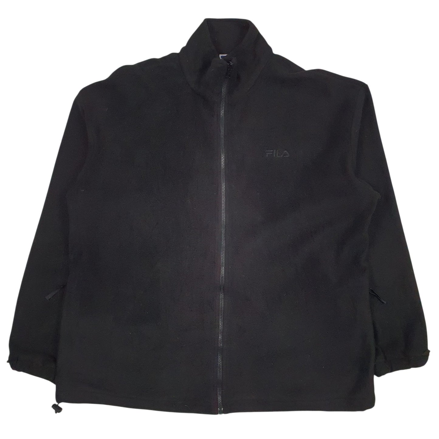 Mens Black Fila  Full Zip Jumper