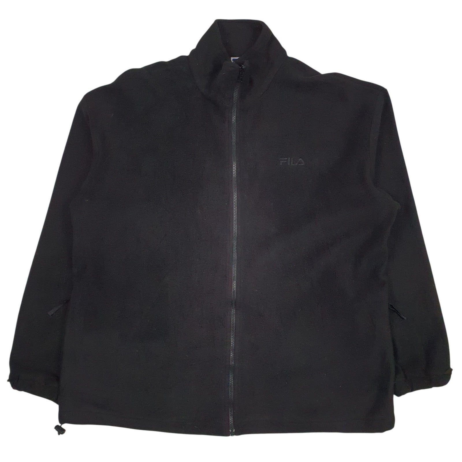 Mens Black Fila  Full Zip Jumper