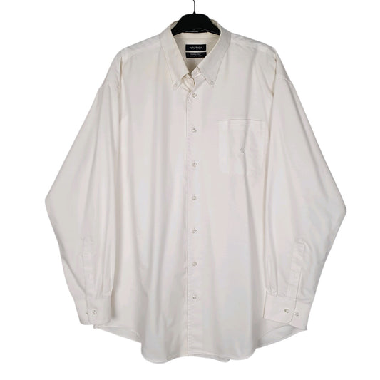 Mens White Nautica  Long Sleeve Shirt