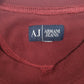 Mens Burgundy Armani   T Shirt