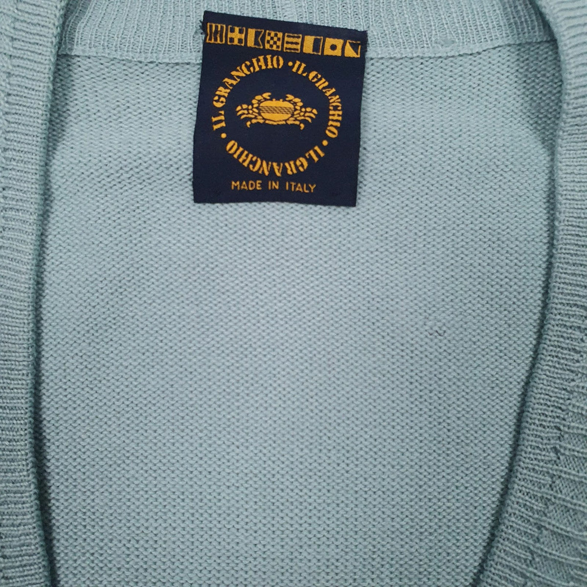Mens Blue Il Granchio Knit Cardigan Jumper