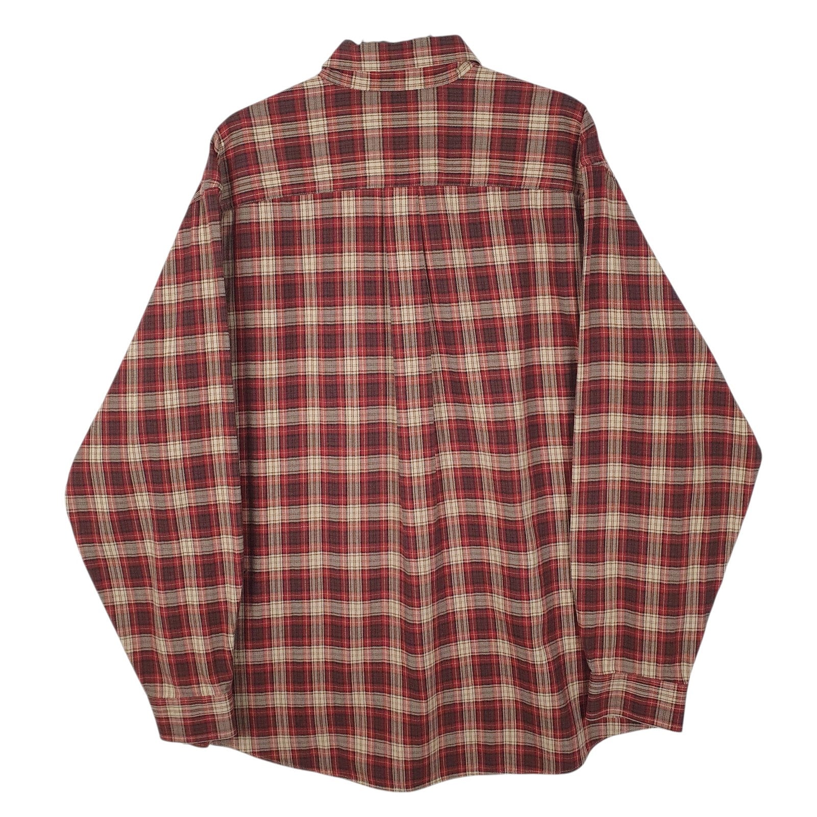 Mens Red L.L.Bean Flannel  Shirt
