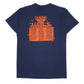 Mens Navy Jerzees Vintage 00s Made In USA  T Shirt