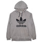 Mens Grey Adidas Spellout Hoodie Jumper