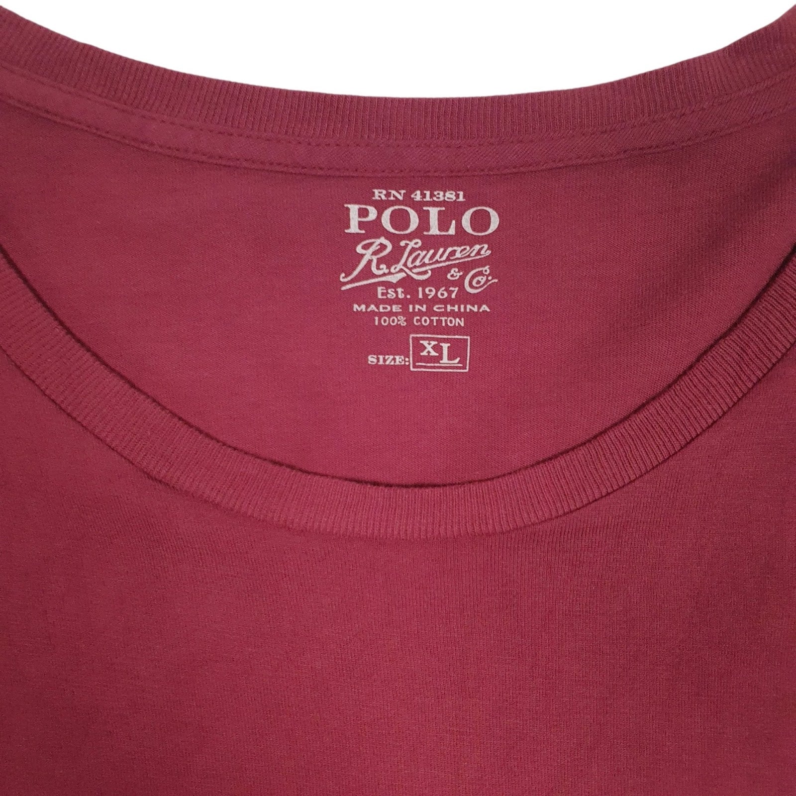 Mens Red Polo Ralph Lauren   T Shirt