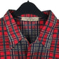 Mens Red Unbranded Plaid Flannel  Shirt