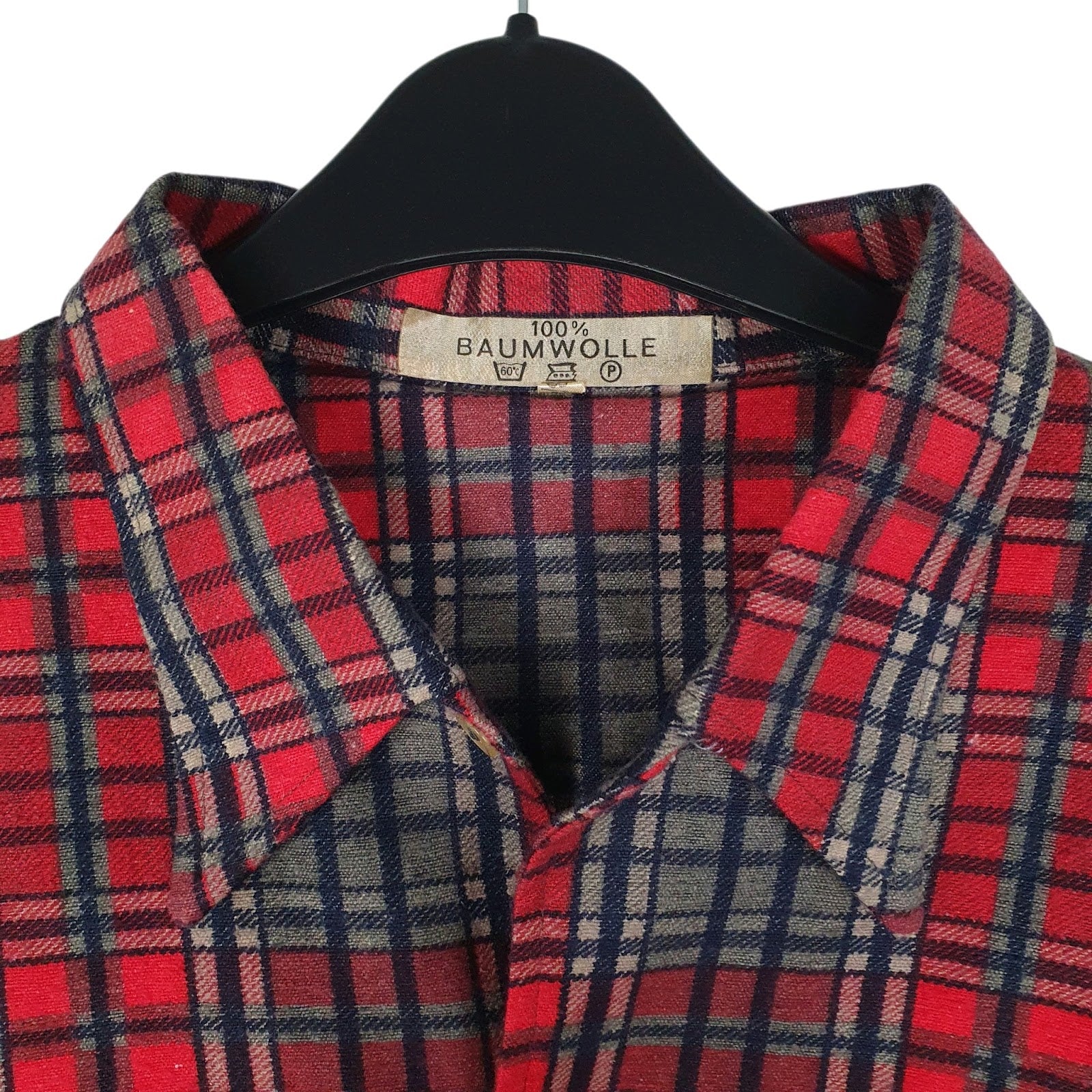 Mens Red Unbranded Plaid Flannel  Shirt