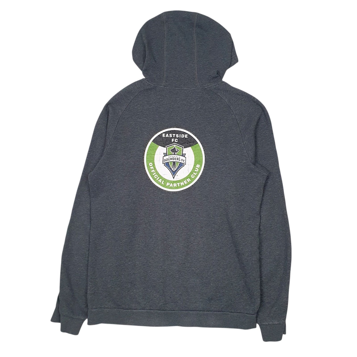 Mens Grey Adidas Seattle Sounders FC Hoodie Jumper