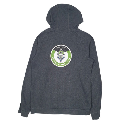 Mens Grey Adidas Seattle Sounders FC Hoodie Jumper