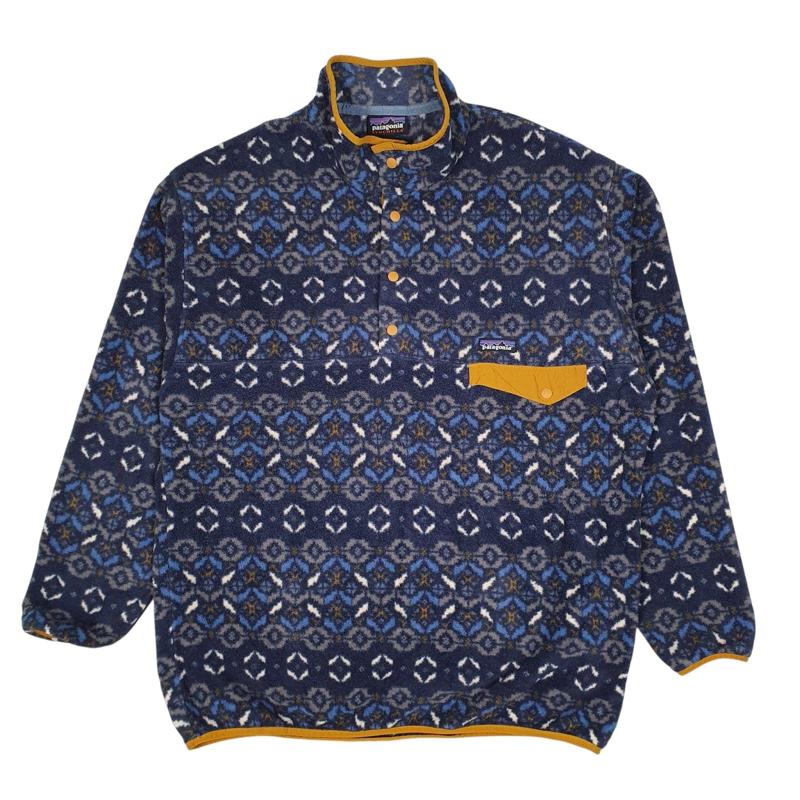 Mens Navy Patagonia Synchilla Quarter Zip Jumper