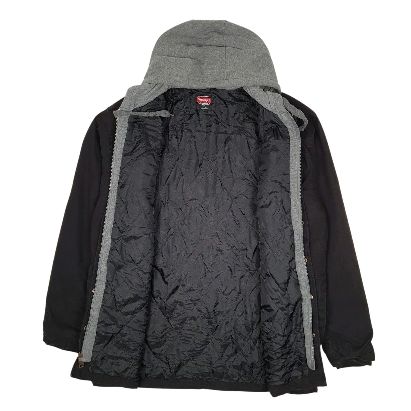 Mens Black Wrangler Chore Hoodie  Coat