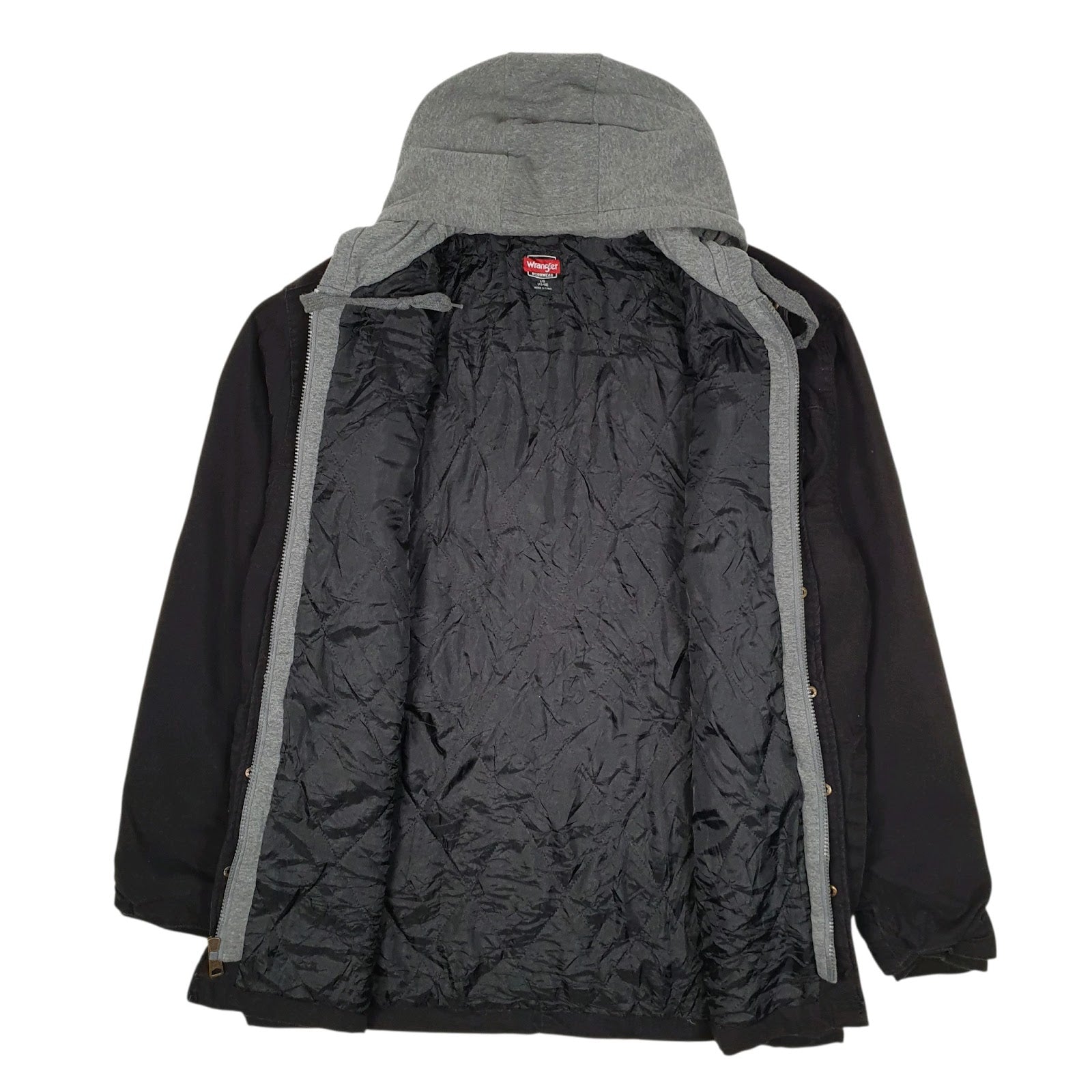 Mens Black Wrangler Chore Hoodie  Coat
