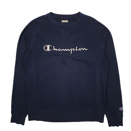 Mens Navy Champion  Crewneck Jumper