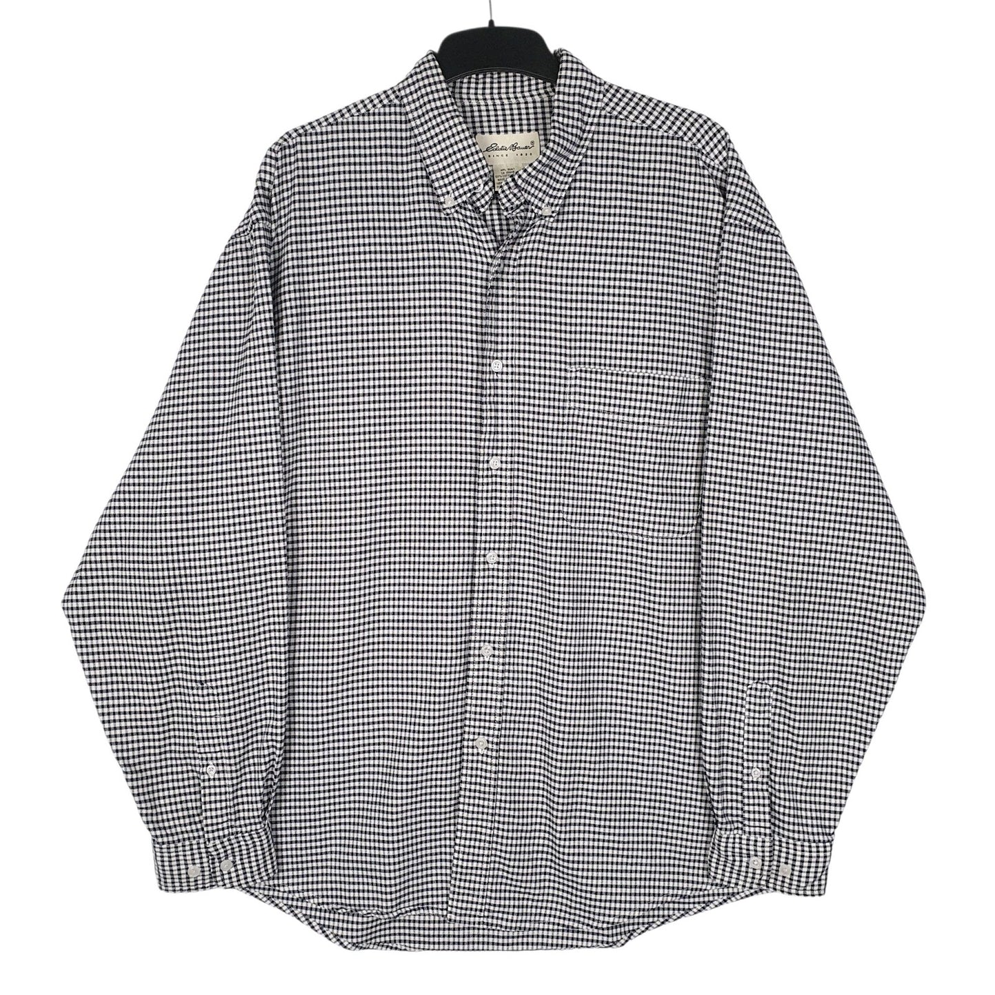 Mens White Eddie Bauer Vintage Long Sleeve Shirt