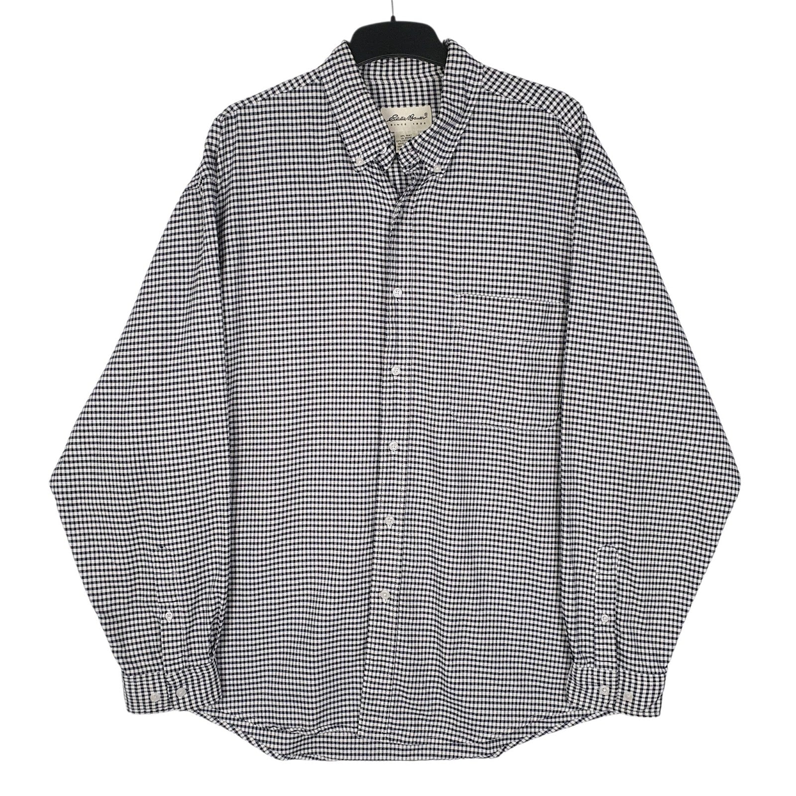 Mens White Eddie Bauer Vintage Long Sleeve Shirt