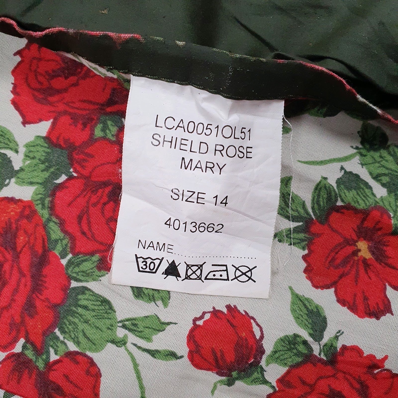 Womens Green Barbour Shield Rose Mary Hoodie Coat