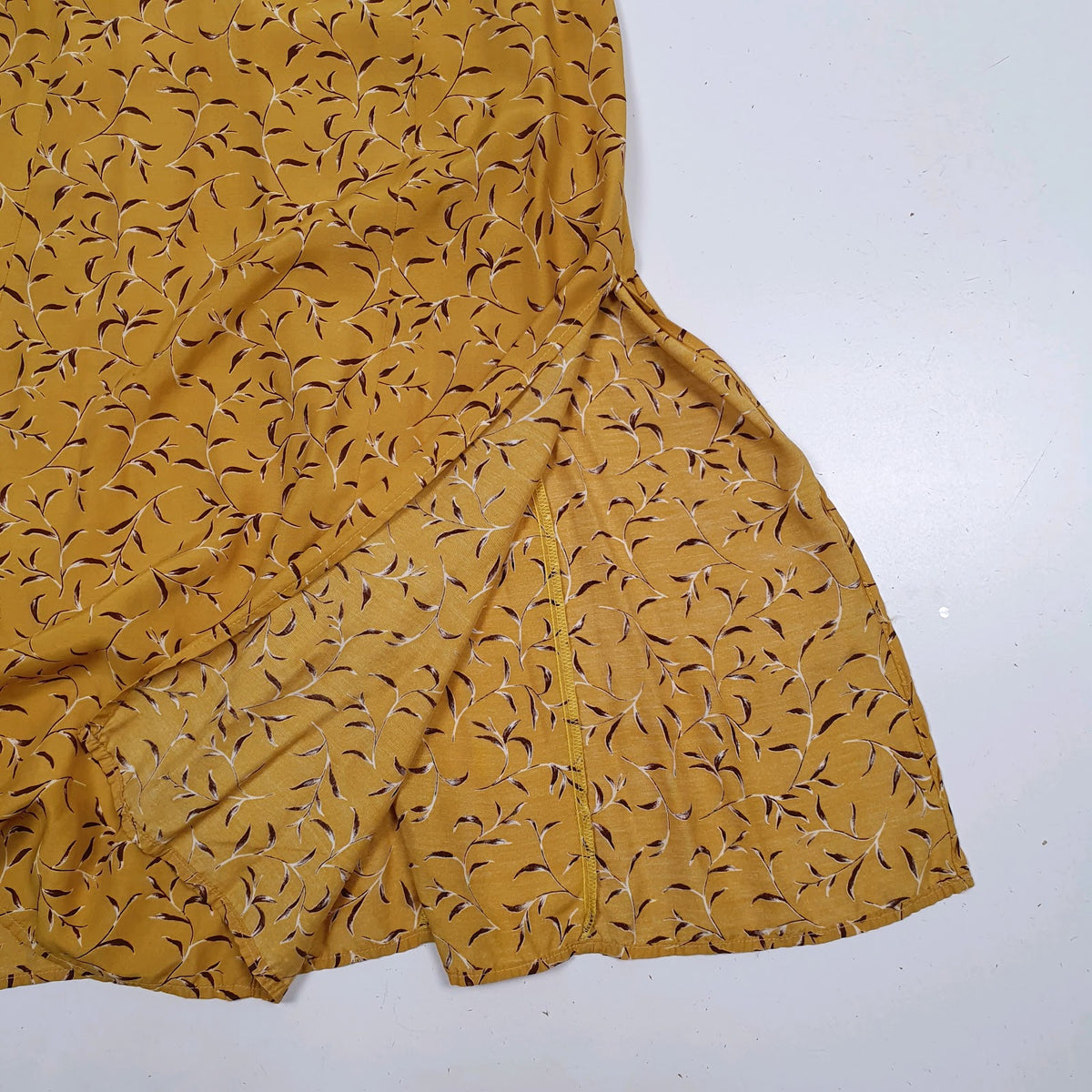 Womens Yellow Diana Leg Slit  Dress