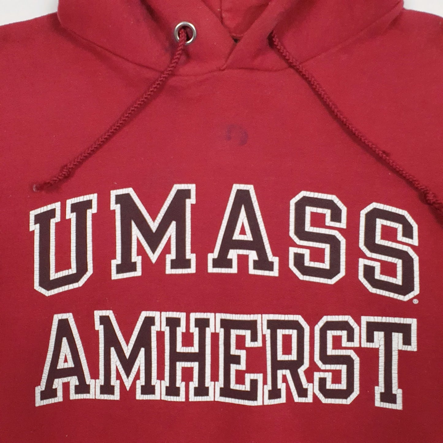 Mens Red Champion Umass Amherst Hoodie Jumper