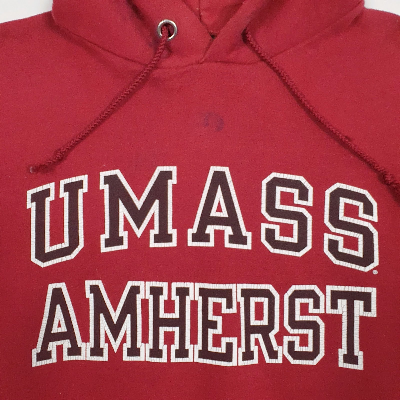 Mens Red Champion Umass Amherst Hoodie Jumper