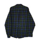 Mens Blue Eddie Bauer Thick Flannel Plaid  Shirt