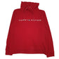 Womens Red Tommy Hilfiger Spellout Sport Shoal Neck Jumper