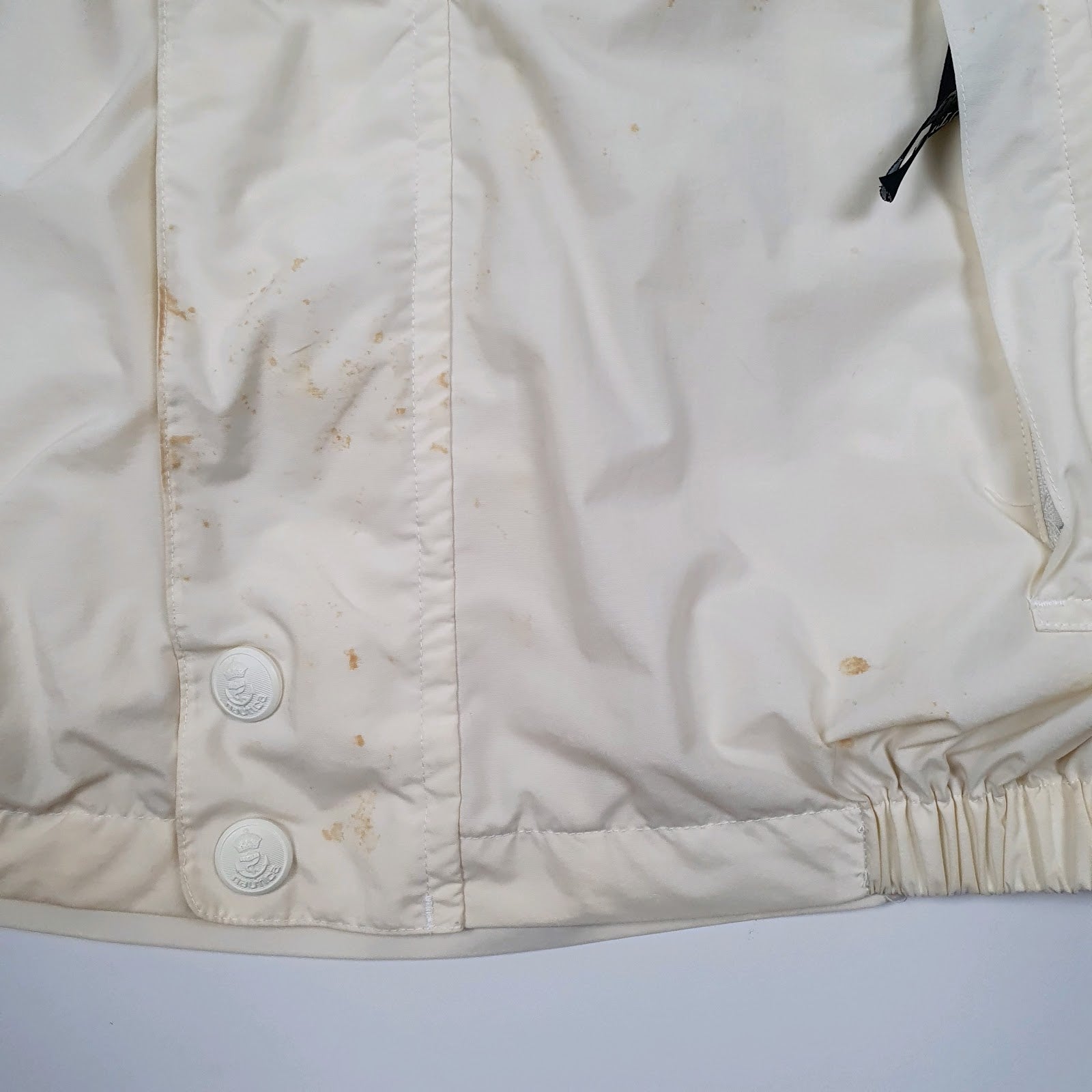 Mens Cream Nautica Vintage 90s Hoodie Coat