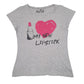 Womens Grey Miss Life Blouse Short Sleeve T Shirt