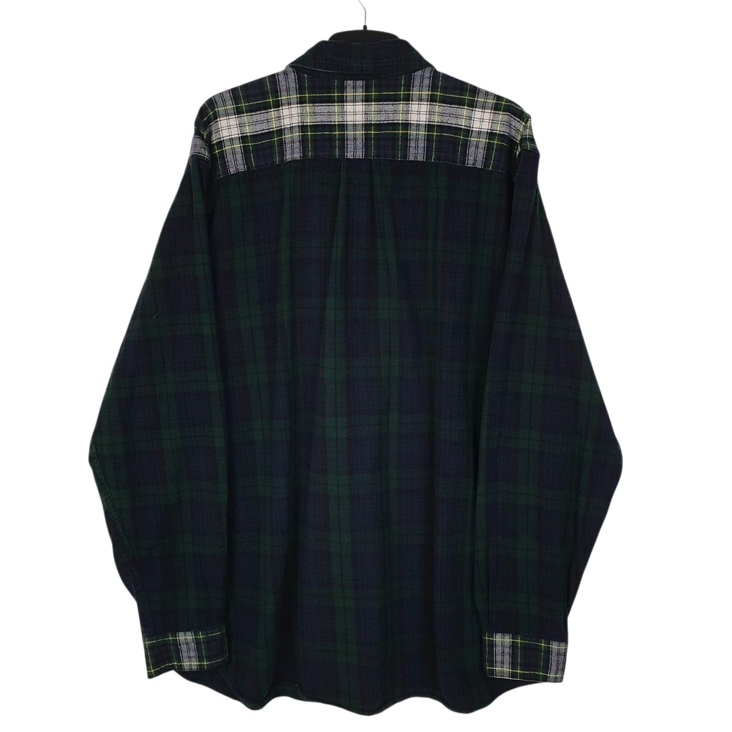 Mens Navy L.L.Bean Plaid Flannel Heavyweight  Shirt