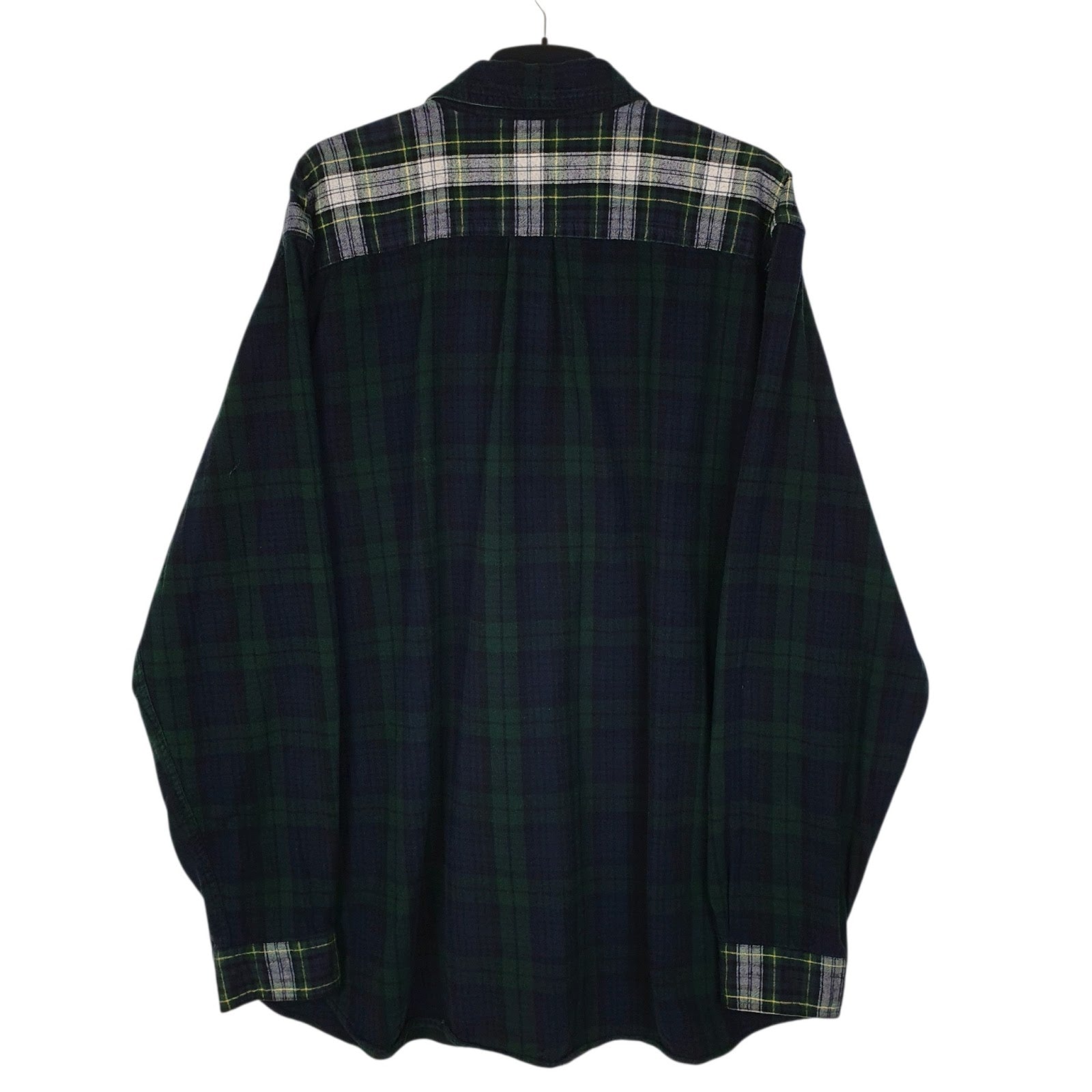 Mens Navy L.L.Bean Plaid Flannel Heavyweight  Shirt