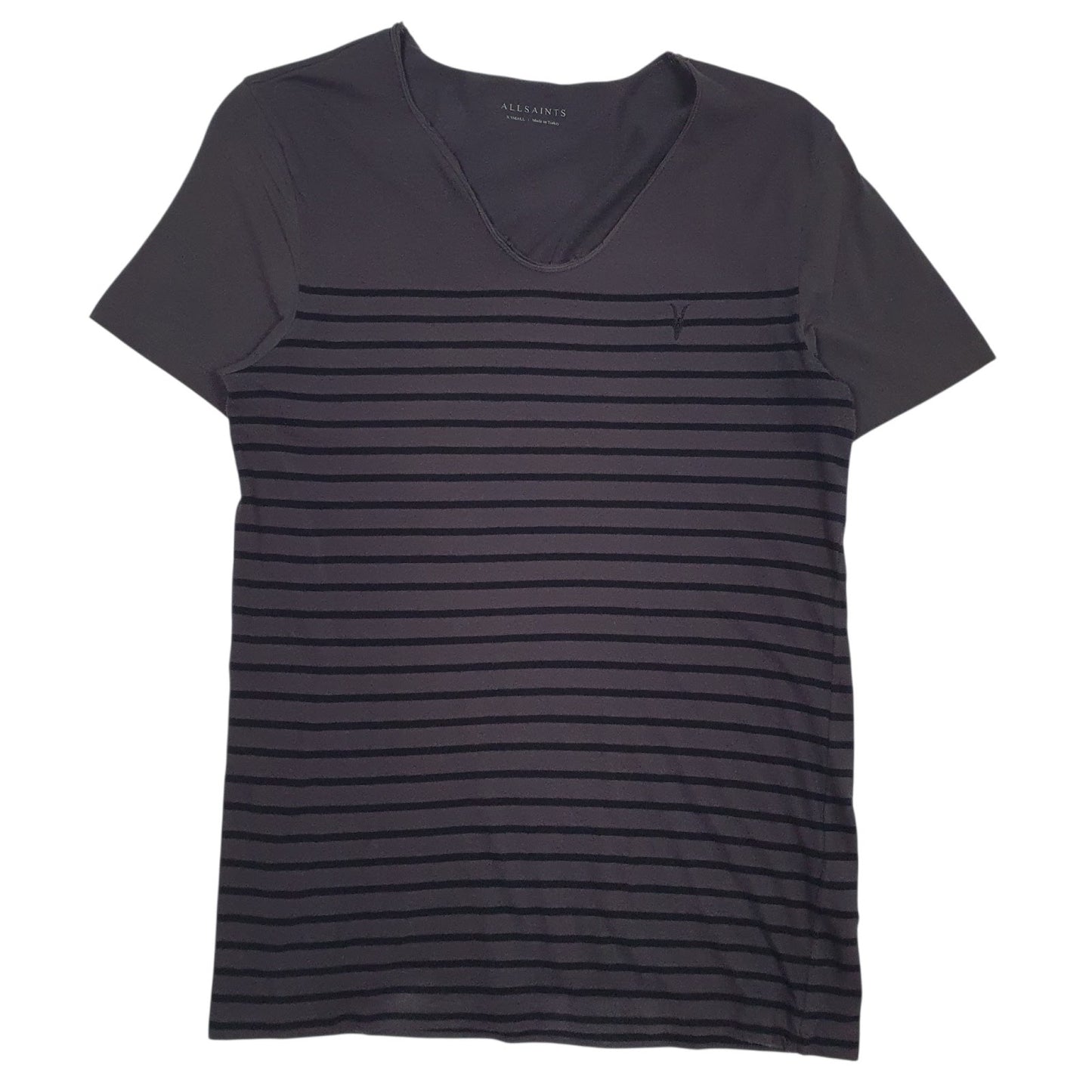Mens Grey All Saints  Short Sleeve T Shirt