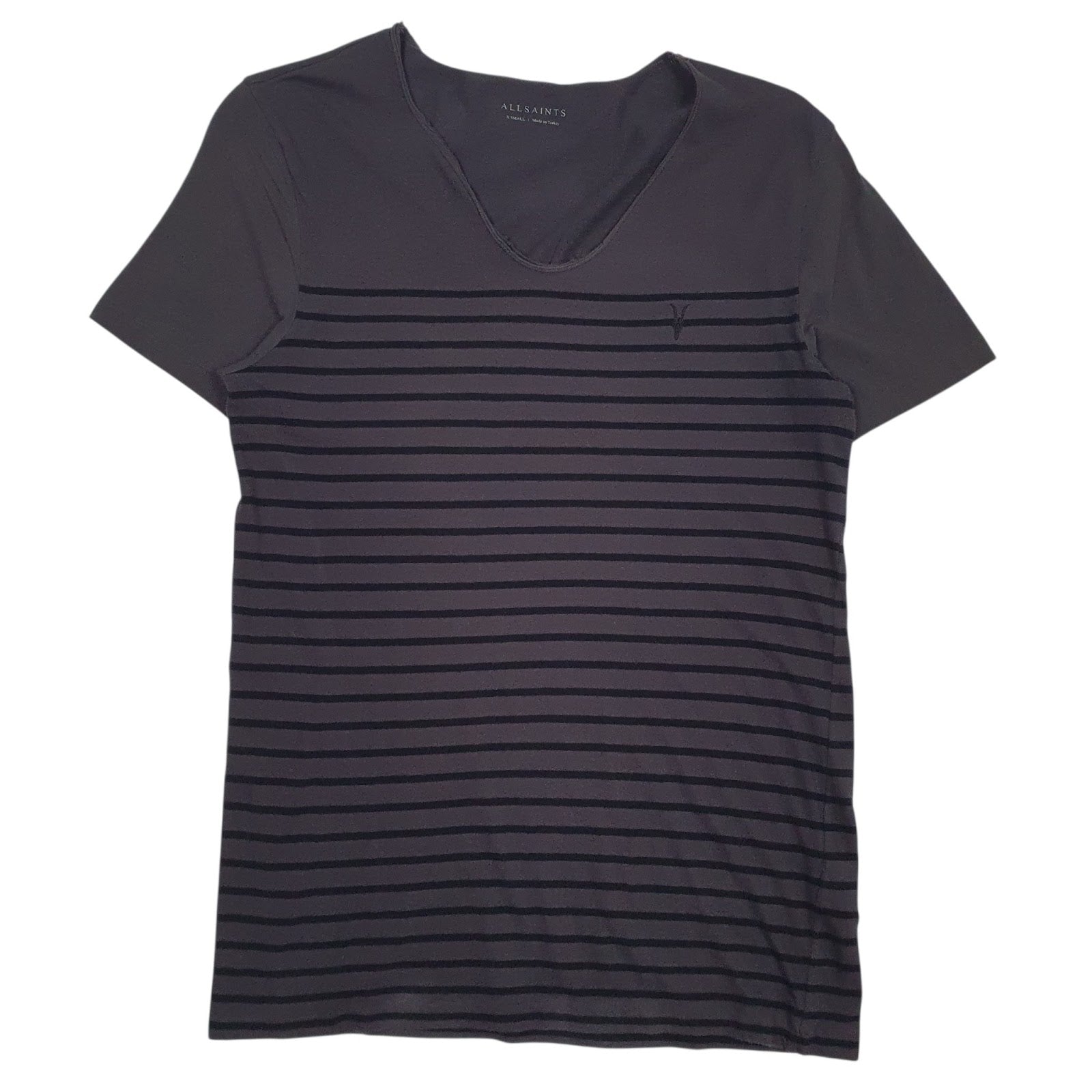 Mens Grey All Saints  Short Sleeve T Shirt