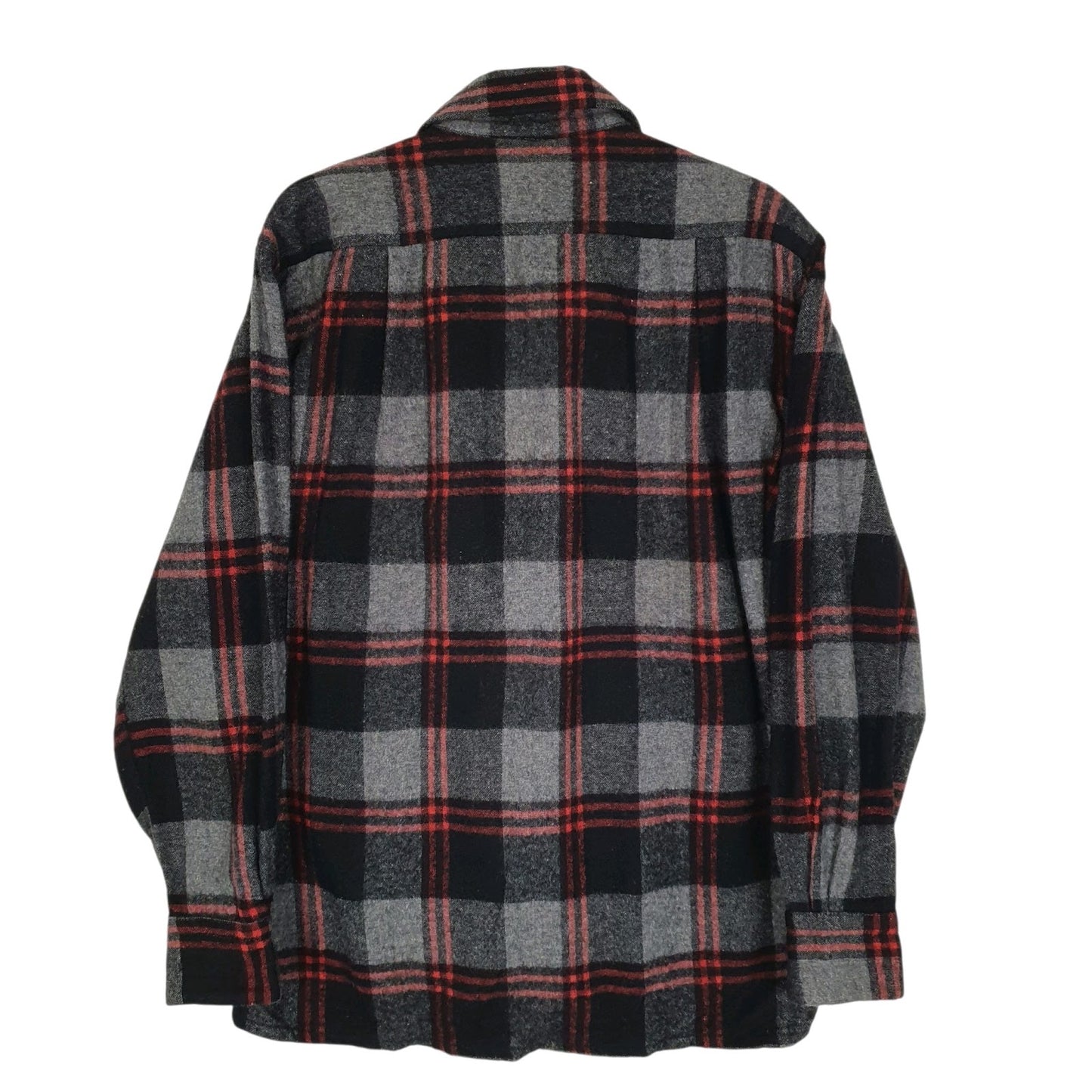 Mens Grey ST Refined Wear Plaid Flannel  Shirt