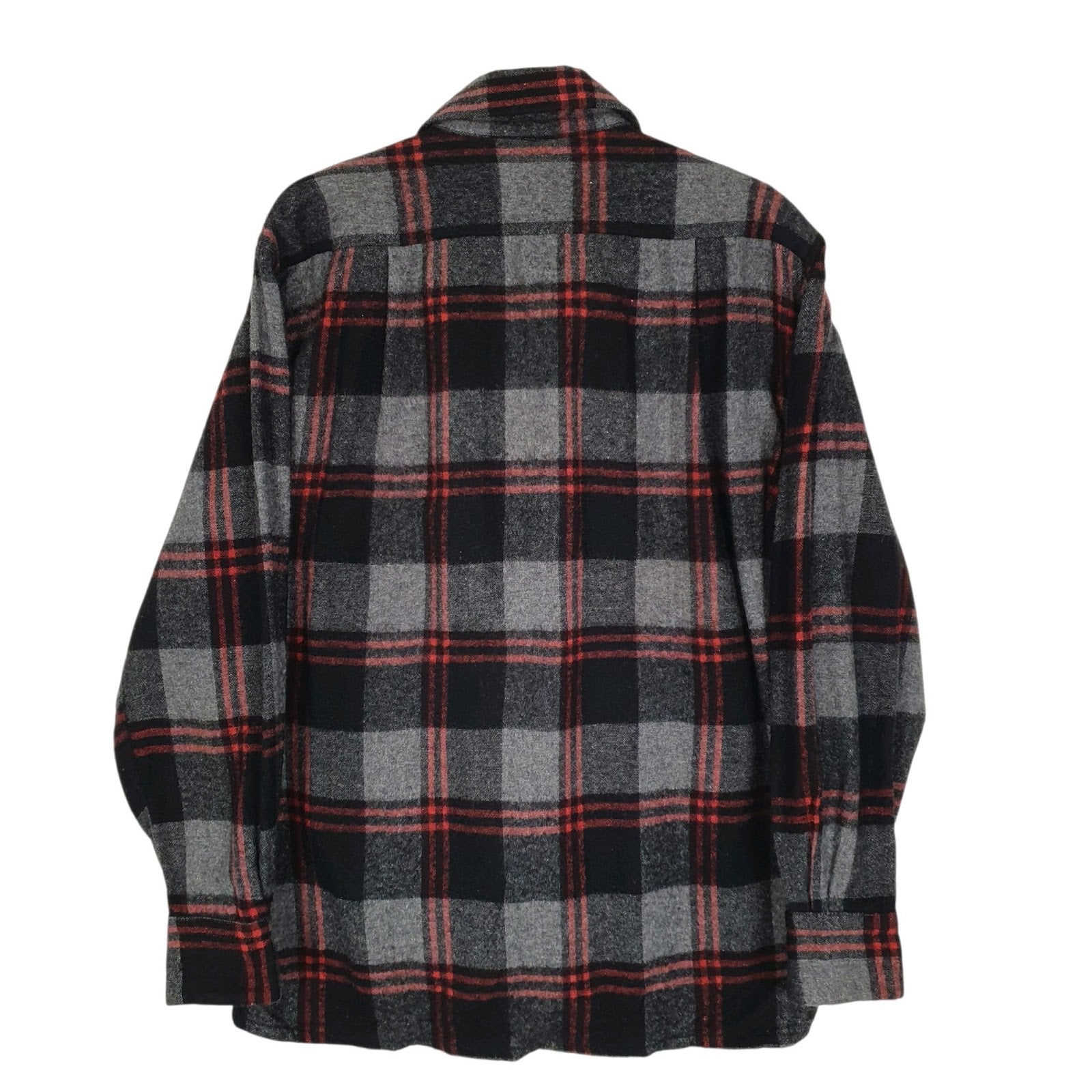 Mens Grey ST Refined Wear Plaid Flannel  Shirt