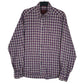 Mens Navy Sea Barrier Plaid Flannel Long Sleeve Shirt