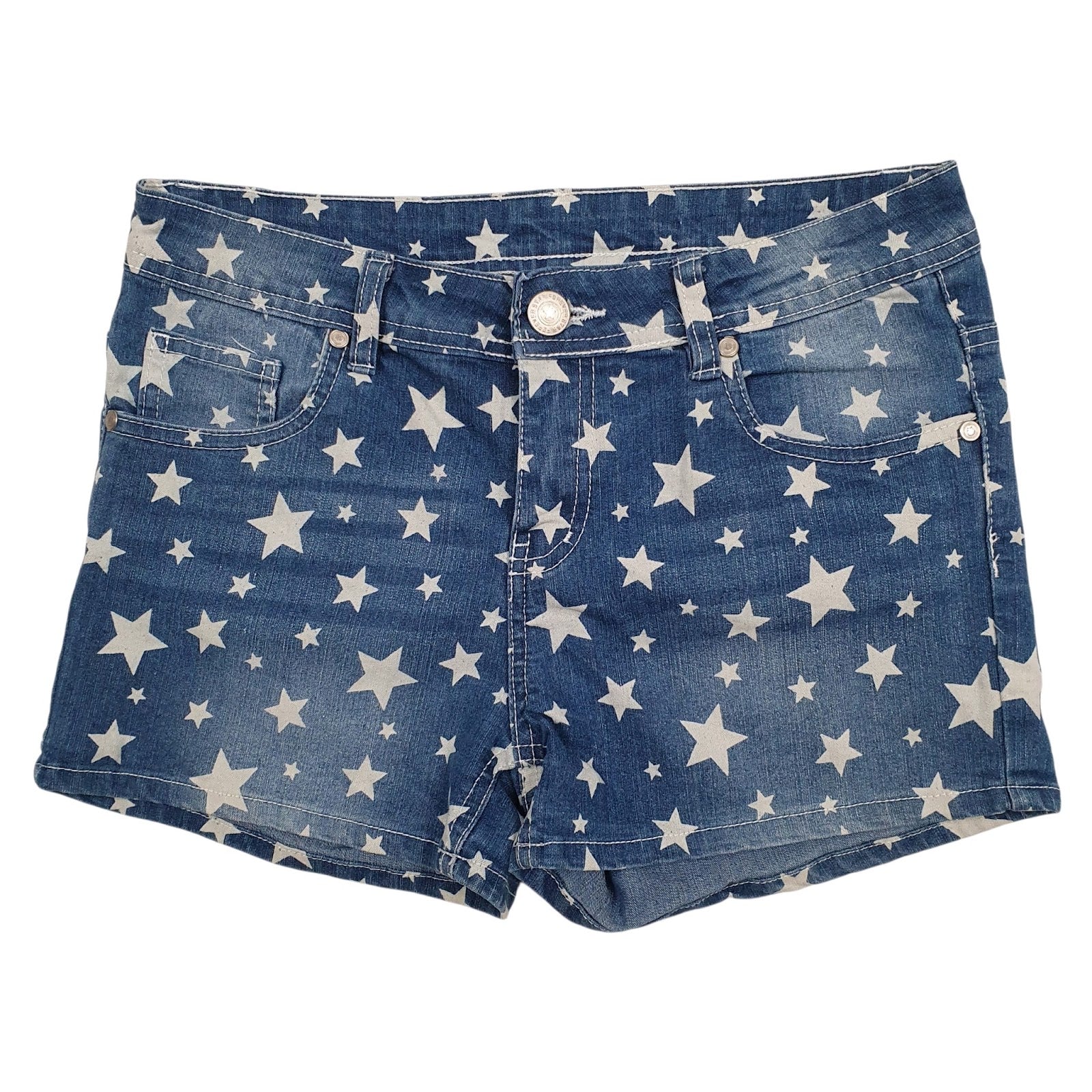 Womens Blue Y.F.K  Denim Shorts