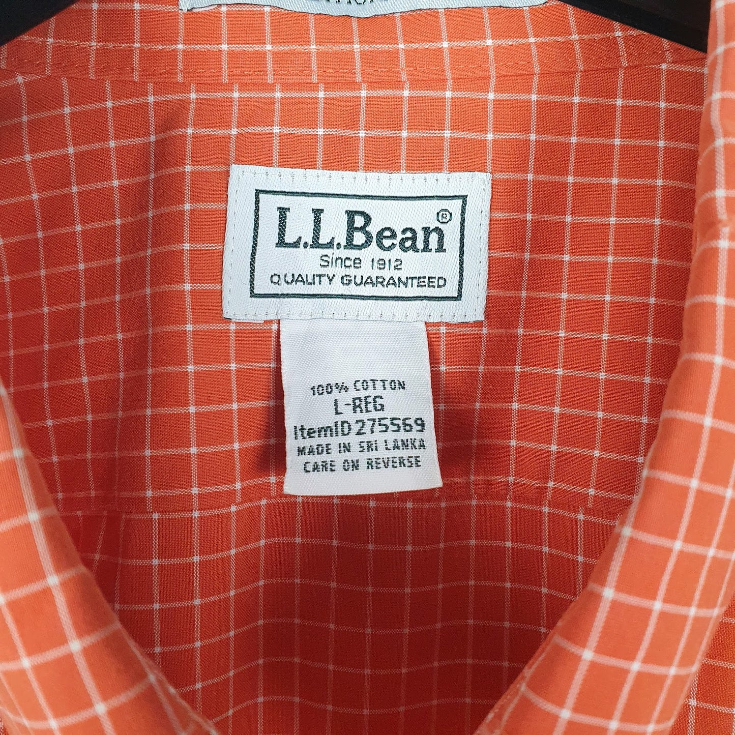 Mens Orange L.L.Bean   Shirt