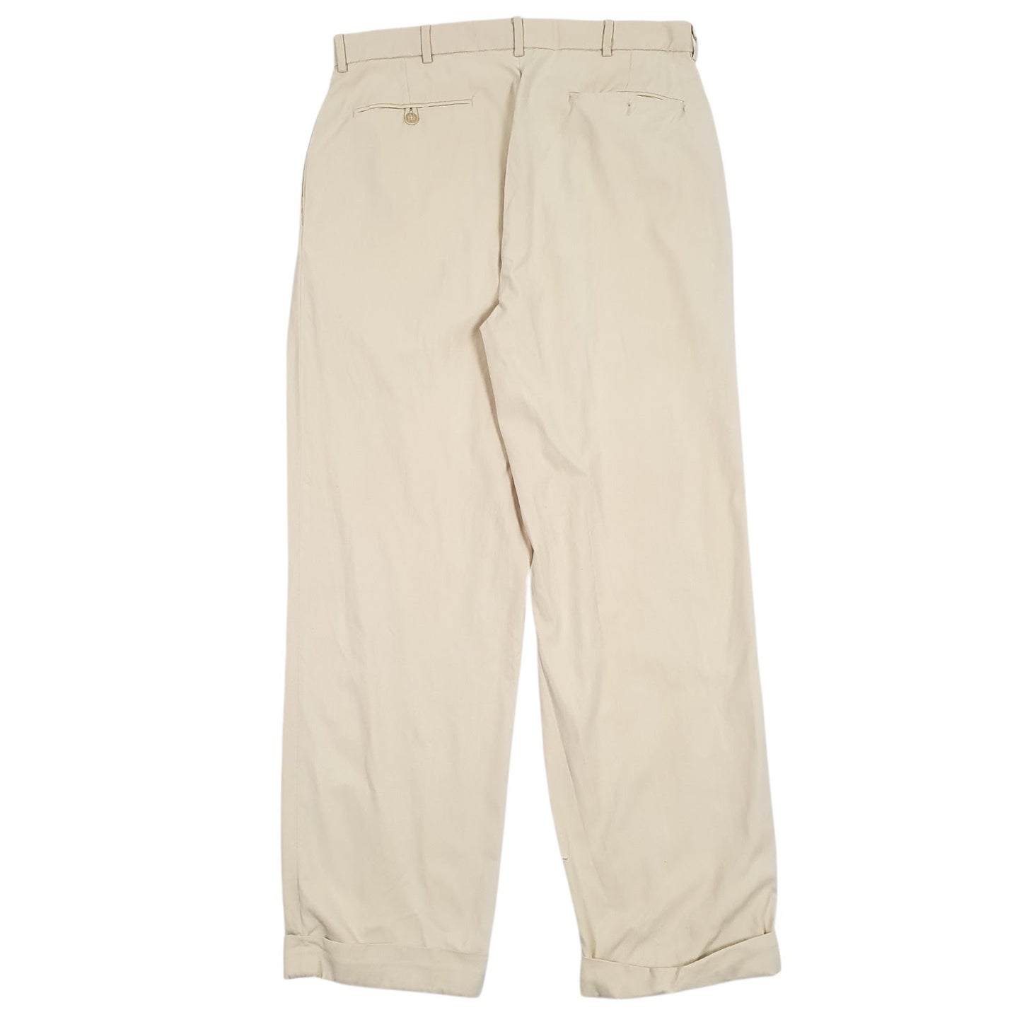 Mens Cream Polo Ralph Lauren Golf Pleated  Trousers