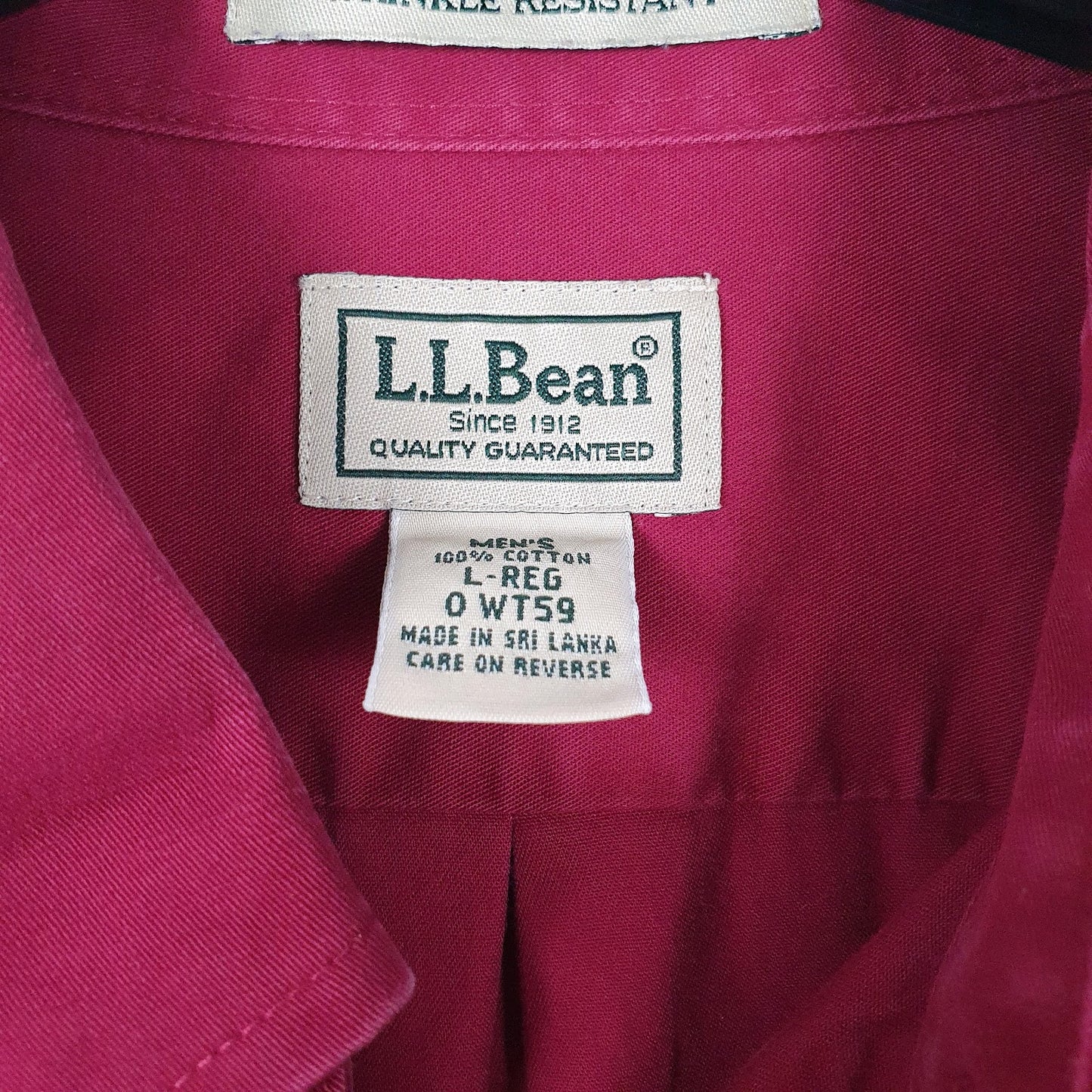 Mens Red L.L.Bean   Shirt