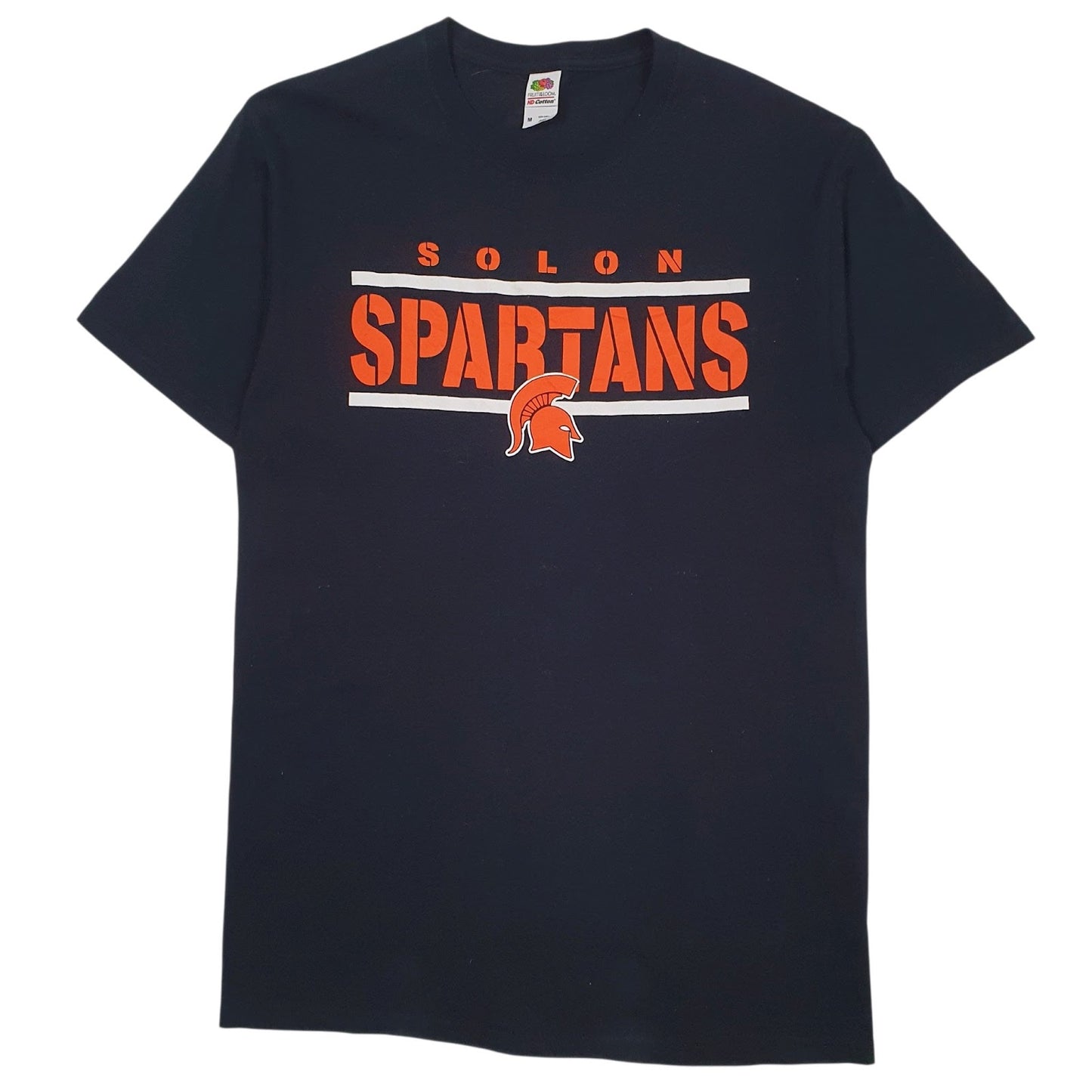 Mens Black Fruit Of The Loom Soon Spartans Short Sleeve T Shirt