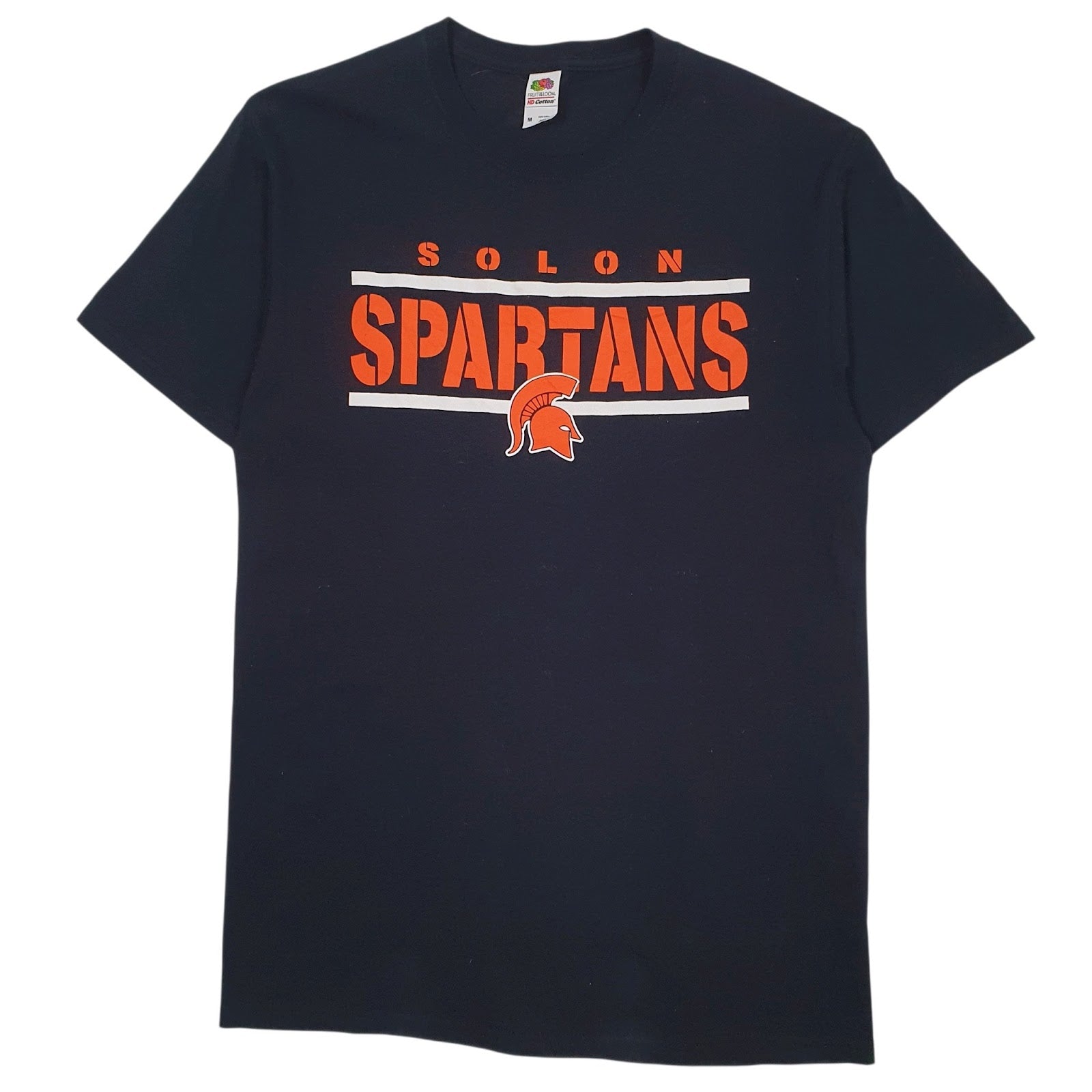 Mens Black Fruit Of The Loom Soon Spartans Short Sleeve T Shirt