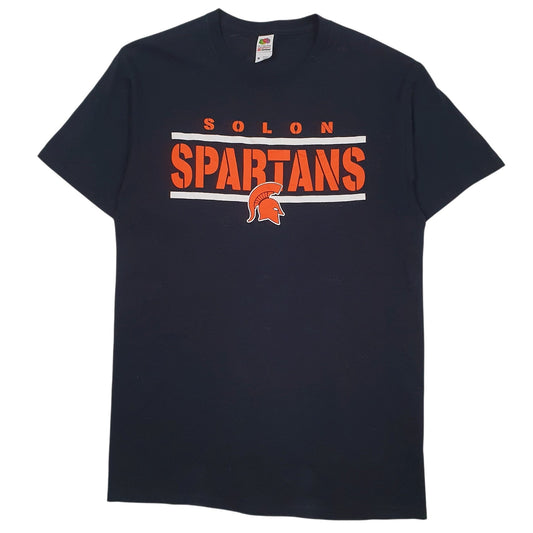 Mens Black Fruit Of The Loom Soon Spartans Short Sleeve T Shirt