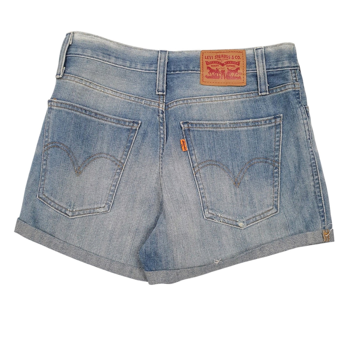 Womens Blue Levis   Shorts