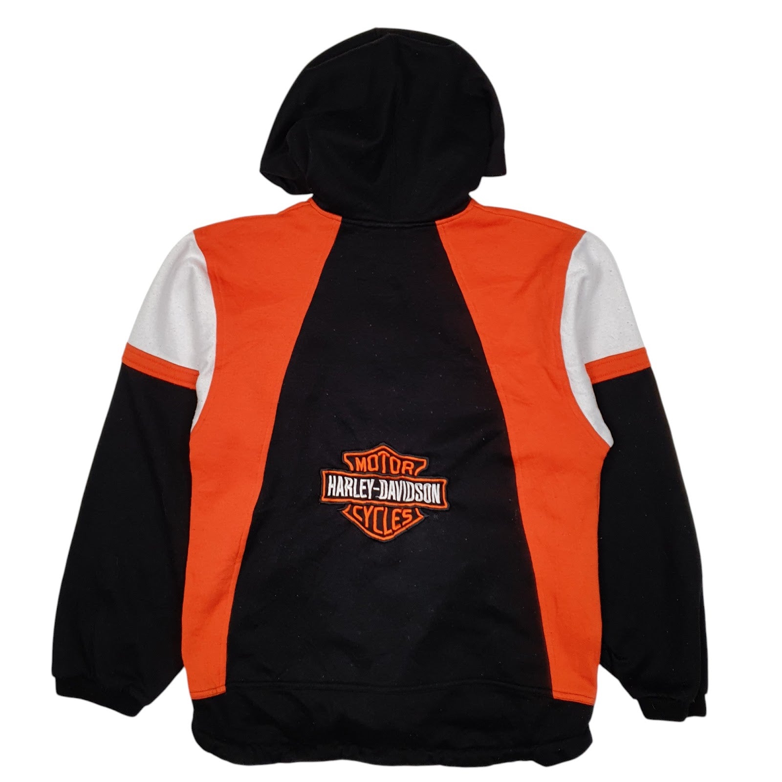 Mens Black Harley Davidson Motorcycles Hoodie Full Zip Jumper
