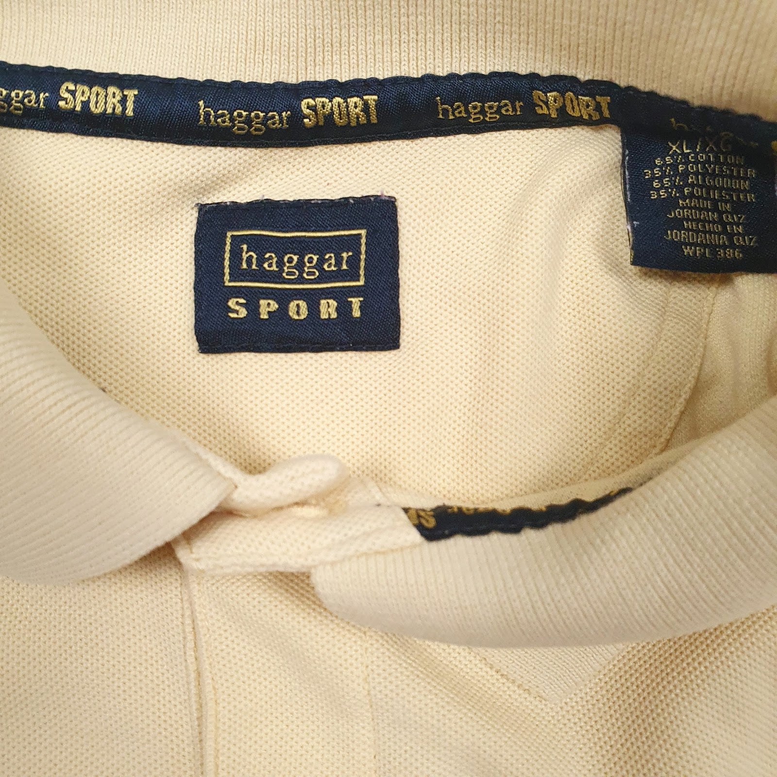 Mens Yellow Haggar Sport   Polo Shirt